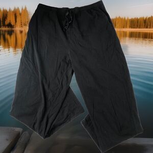 Perry Ellis Men’s Lounge Pants Black Pockets Drawstring Waist Size Large